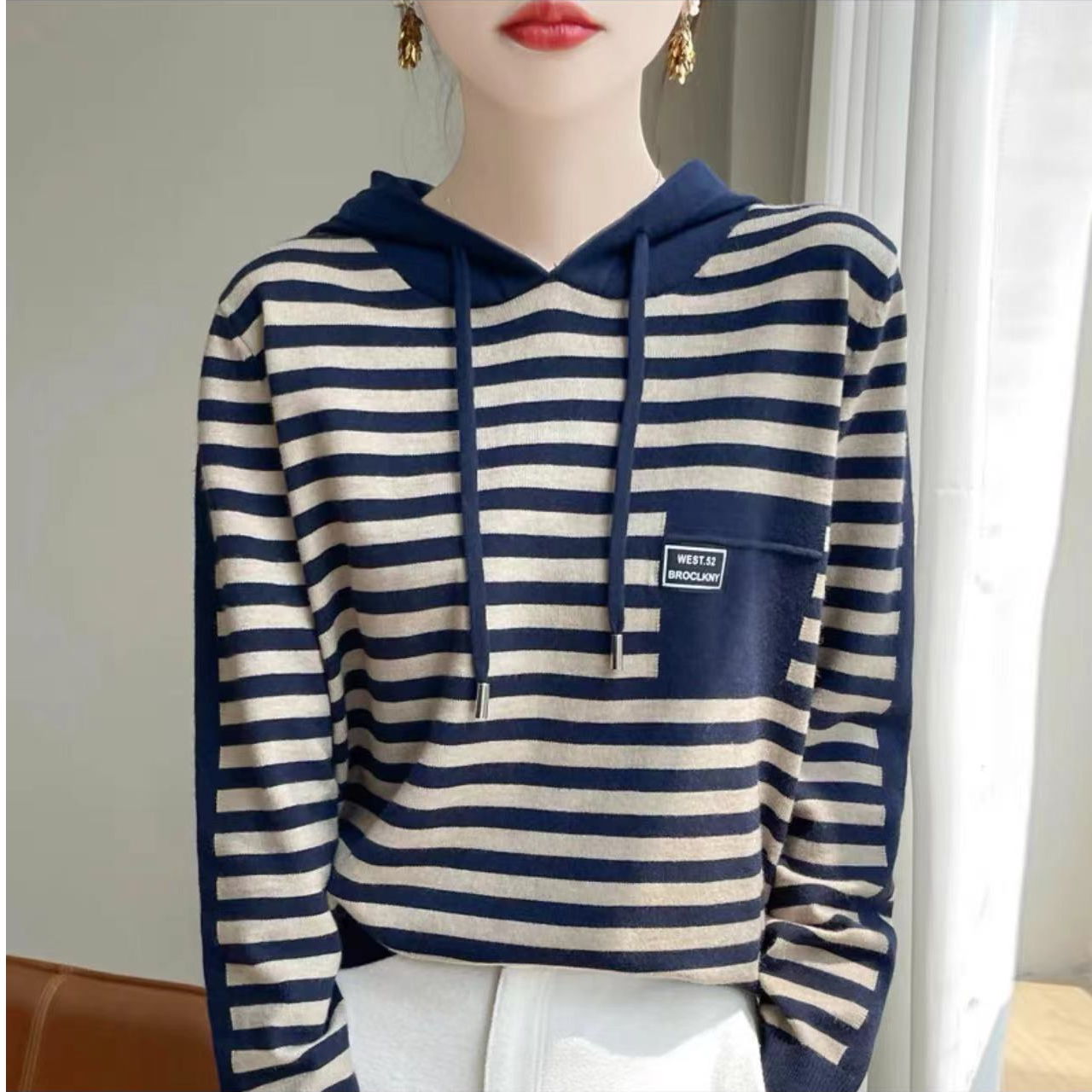 《高货》新款针织帽衫~洋气显瘦上衣A373