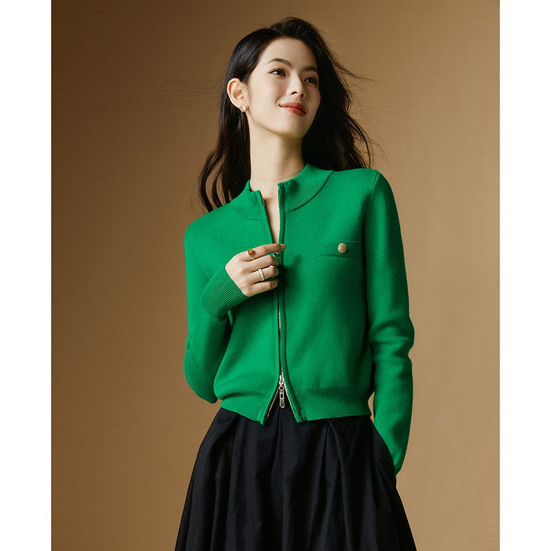 【断码清仓拼手速】拉链针织开衫女24061977