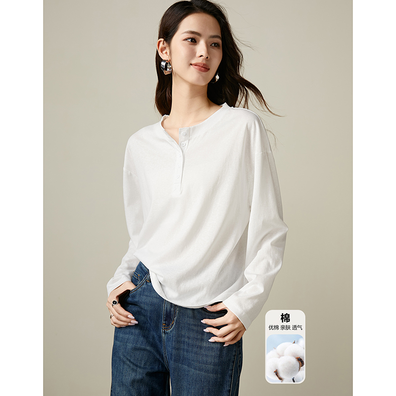 【新品】T圆领长袖女24091309