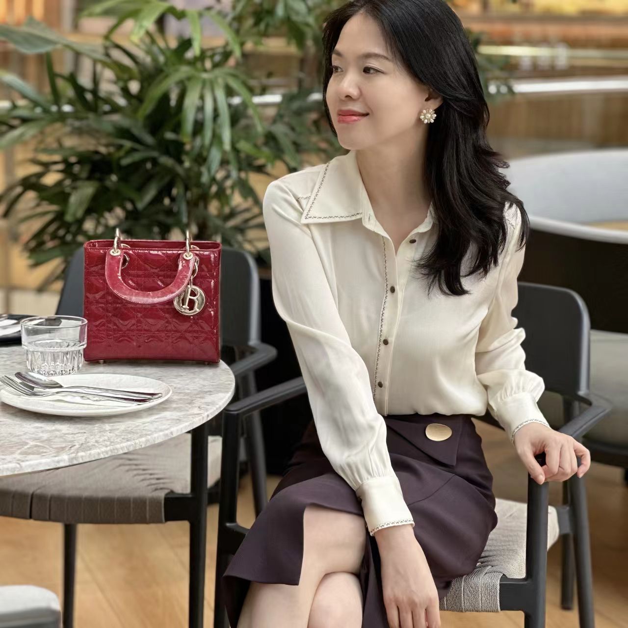 宽松显瘦设计感白色洋气气质长袖衬衫48096