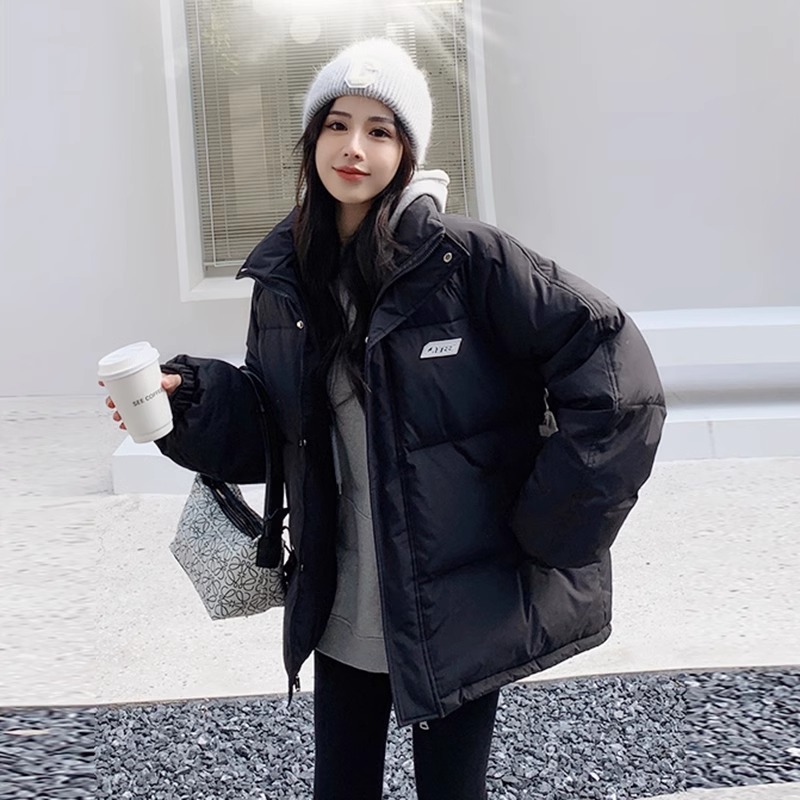 LOzP服棉服女小众设计感冬季加厚宽松面包服潮牌韩版立领棉衣外套