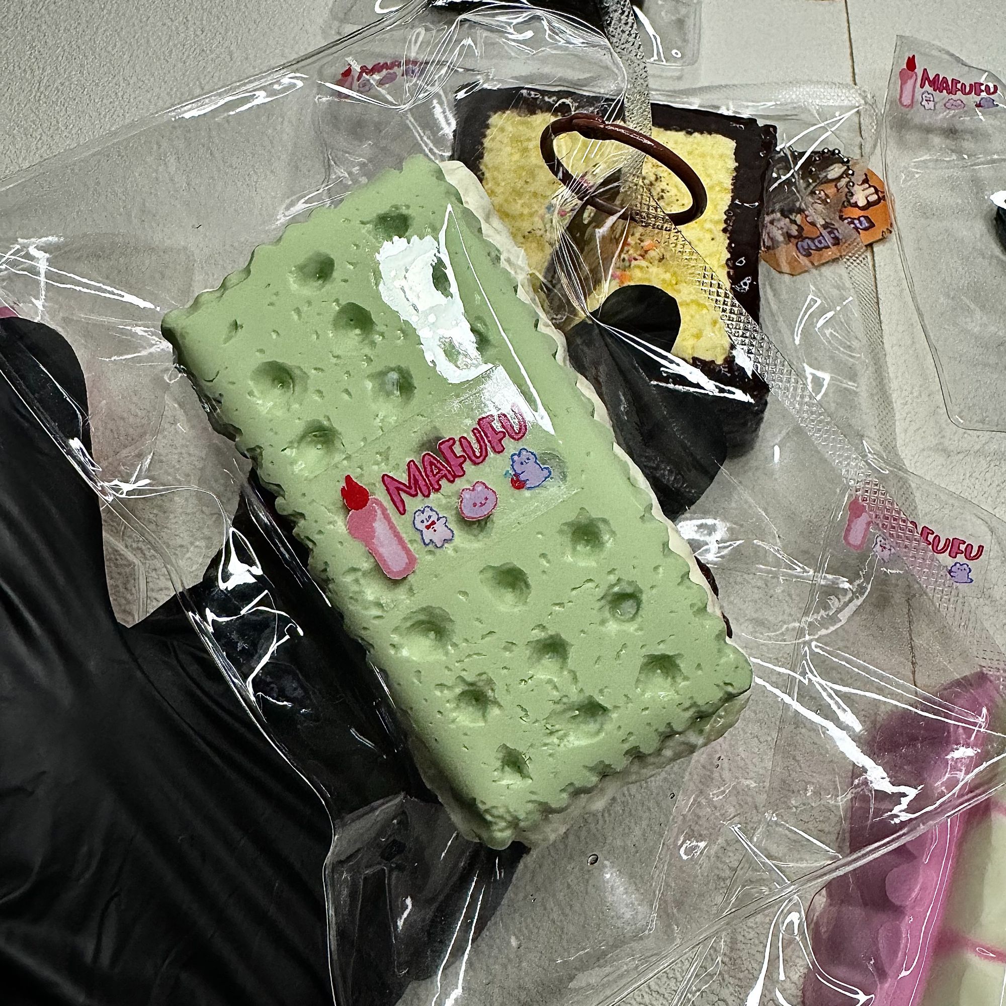 【牛油果双层饼干捏捏】厚奶油泥手感食品级硅胶纯手工制作解压玩具