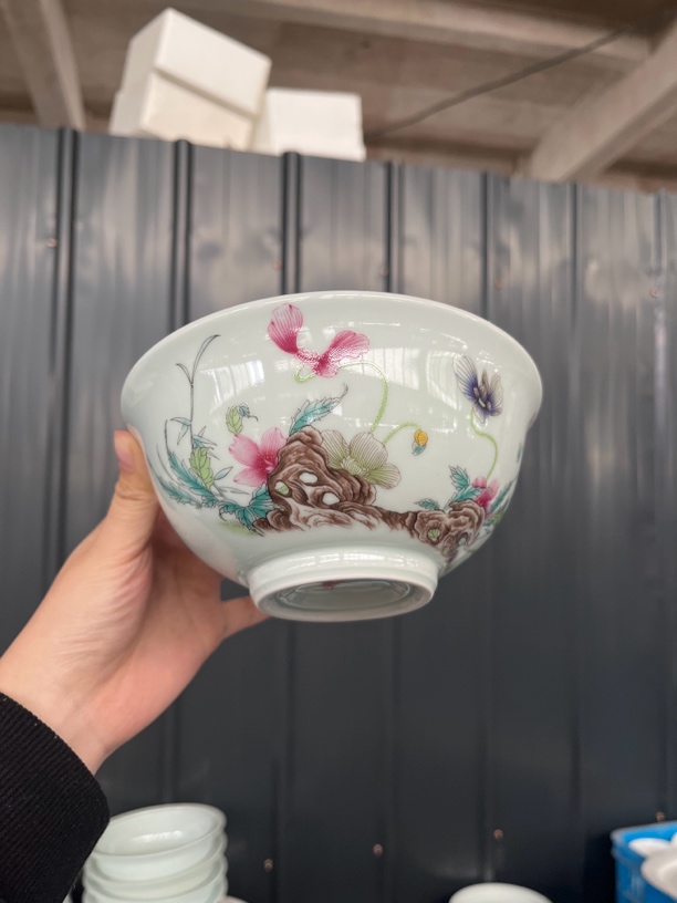 景德镇高温陶瓷6寸面碗（虞美人）