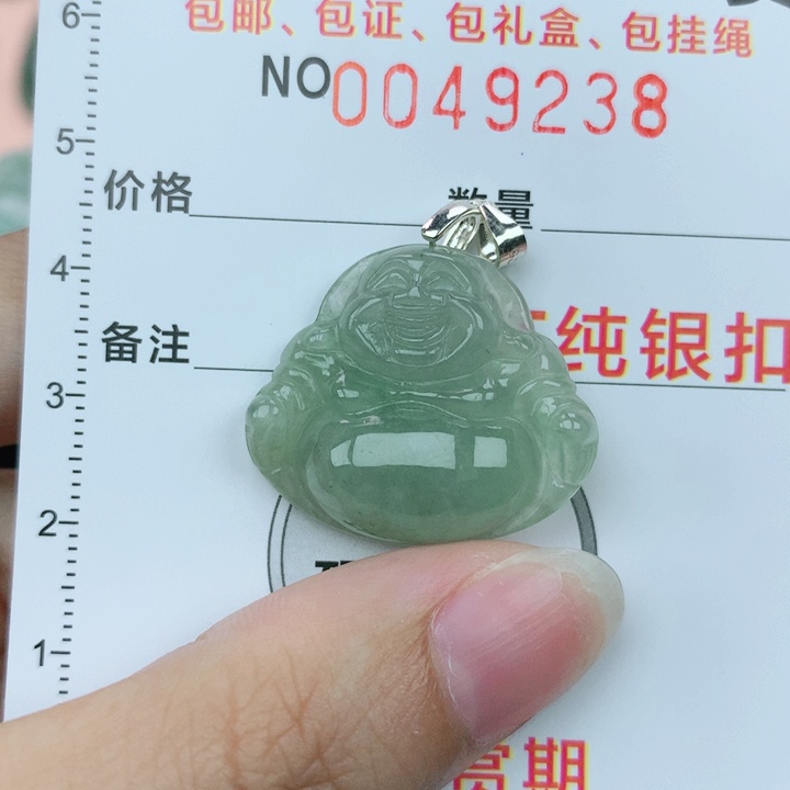 翡翠颈饰银S925镶嵌天然翡翠a货饰品