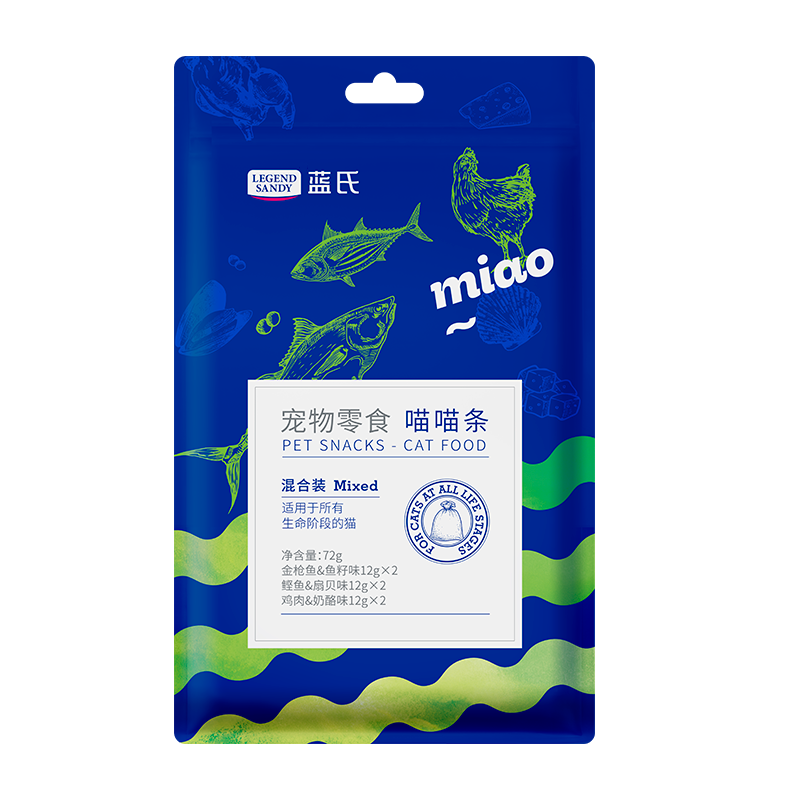 蓝氏零食喵喵条*6支