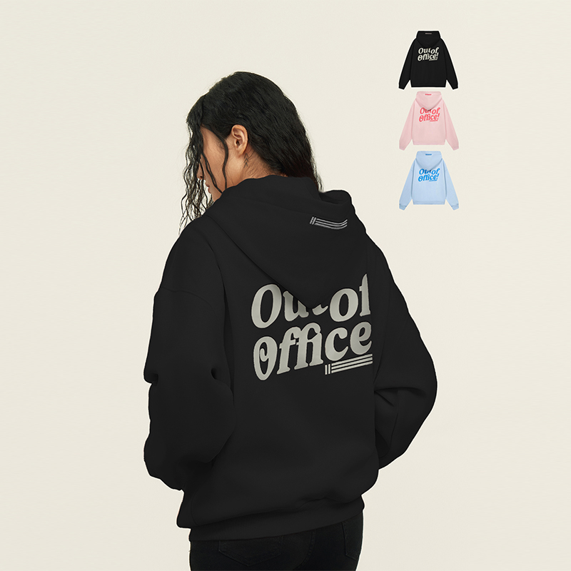 11E ooo拉链卫衣美式潮牌男女同款宽松套头情侣帽衫