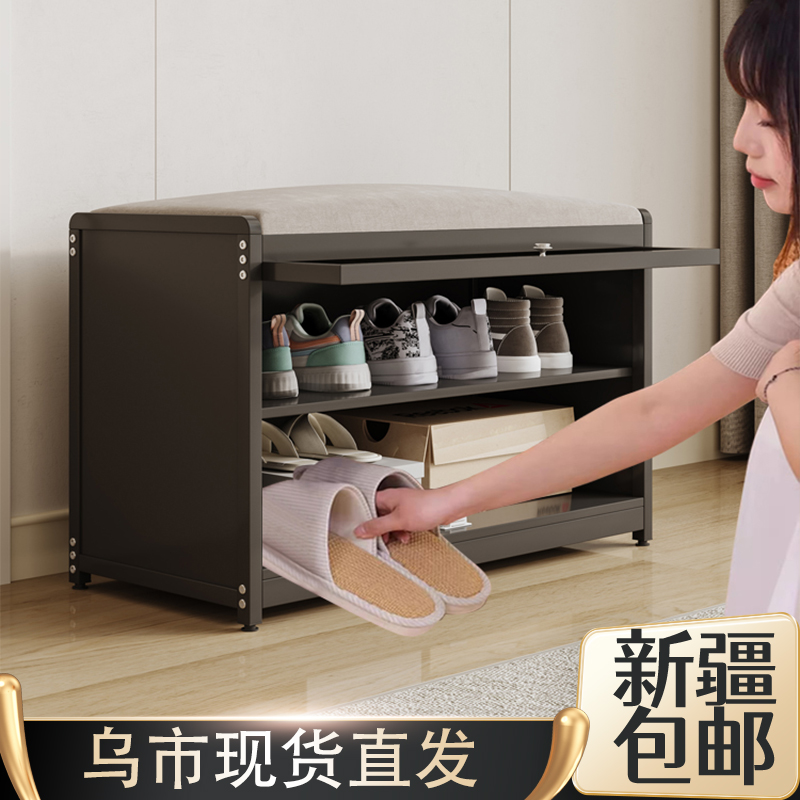 新疆包邮鞋柜坐凳一体入户玄关换鞋凳家用门口简易鞋架储物穿鞋凳