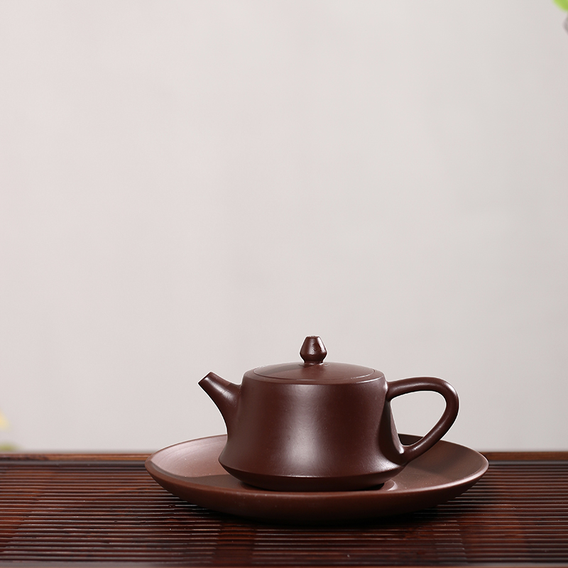 【壶涂涂】全手工紫泥黑金刚大容量柱础壶手工冲罐手制工夫茶家用潮