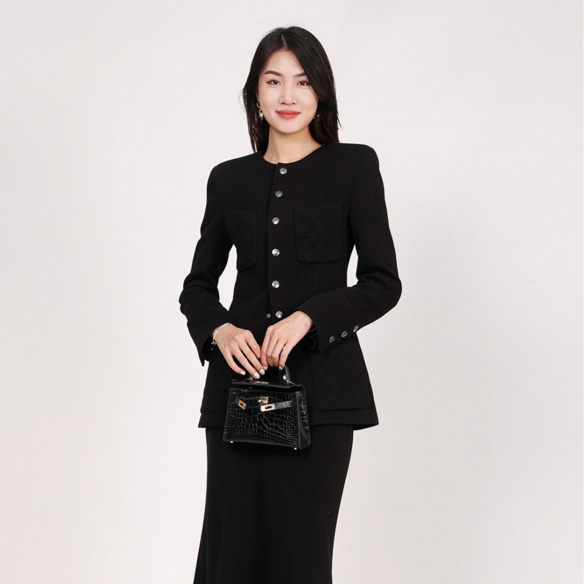 AMASS/阿玛施5400815 新款开春新中式复古上衣女外套气质百搭修身