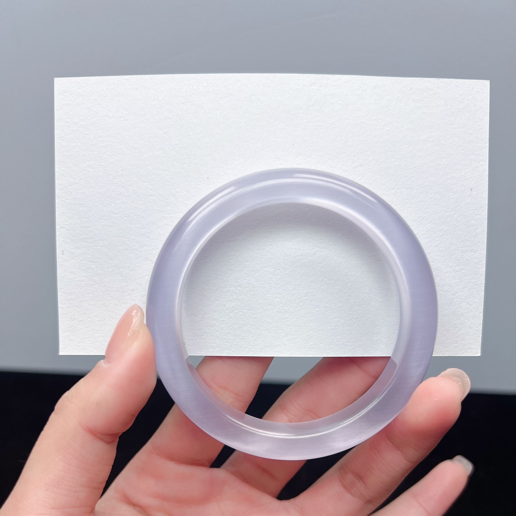 『冰冰紫手镯』高贵冰透芋泥波波 53 圈口