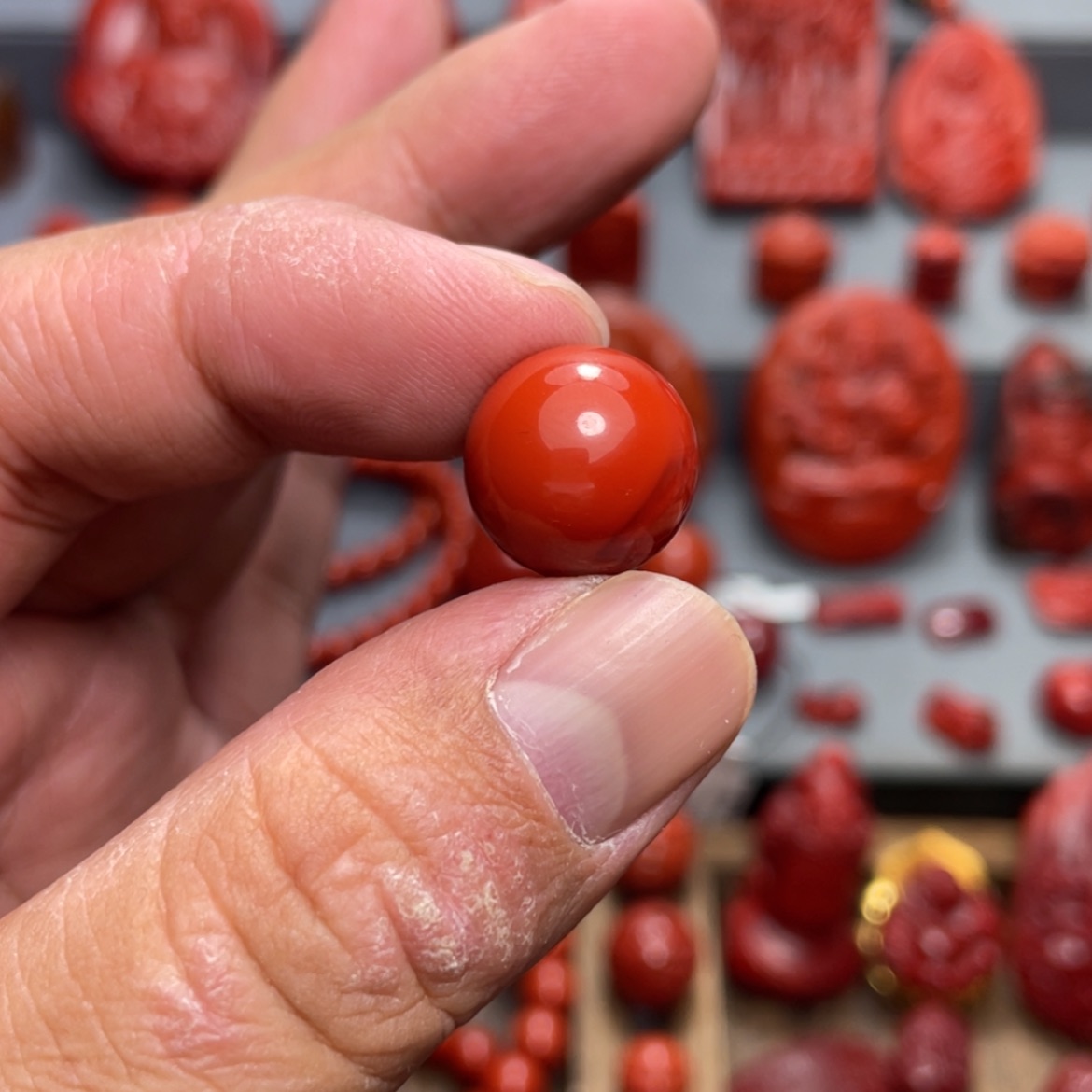 【闪购商品】南红玛瑙颈饰未镶嵌14.75mm