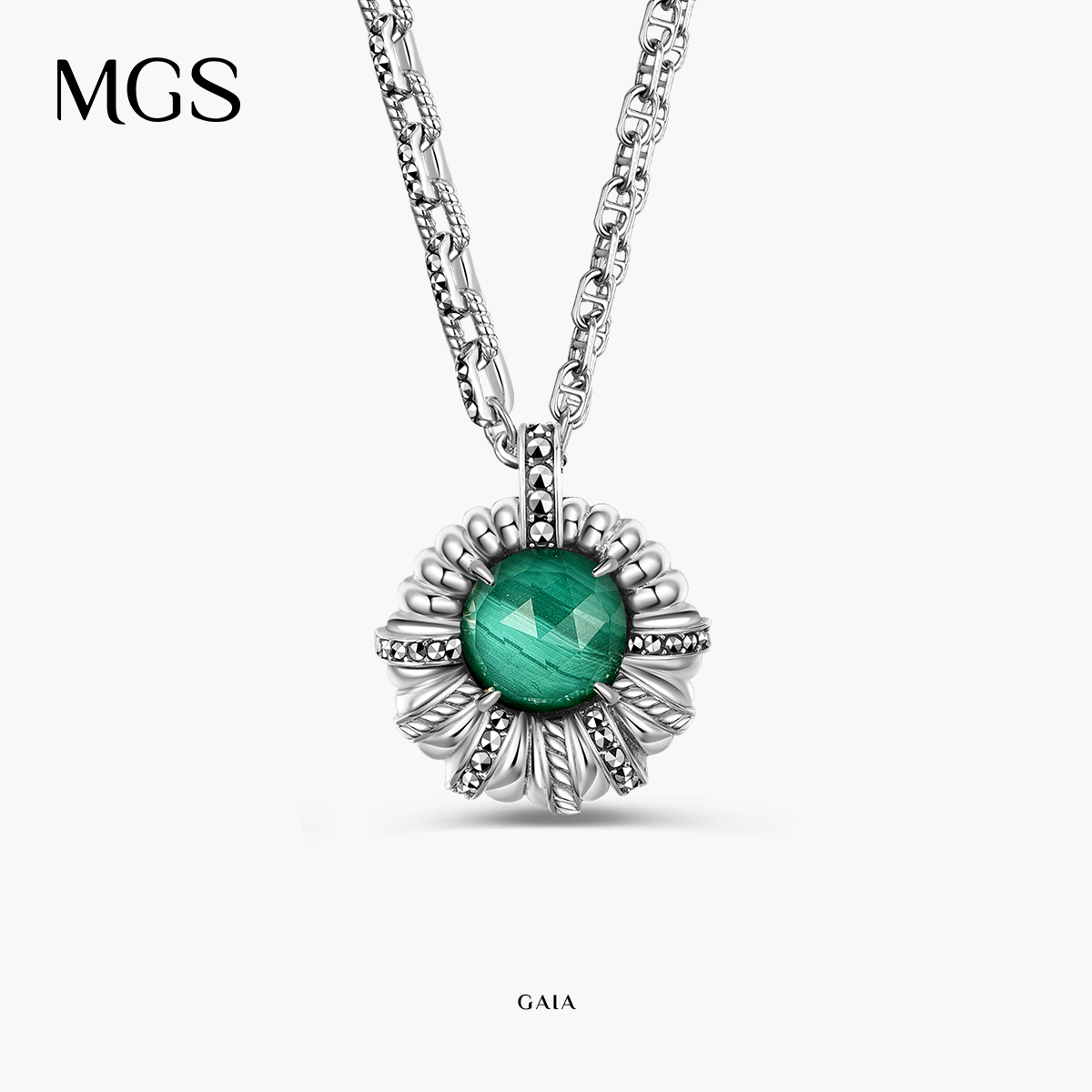 MGS/曼古银 吊坠925银 盖亚之眼系列轻奢项链女吊坠M0123068000