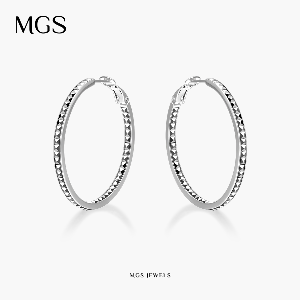 MGS/曼古银 925银耳饰 简爱系列圈圈耳环百搭气质复古小众冷淡风