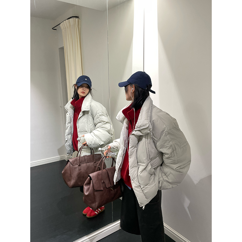 JCCC影子【奶油泡芙】新国标90白鸭绒龟背廓形连帽羽绒服JE4IYW16