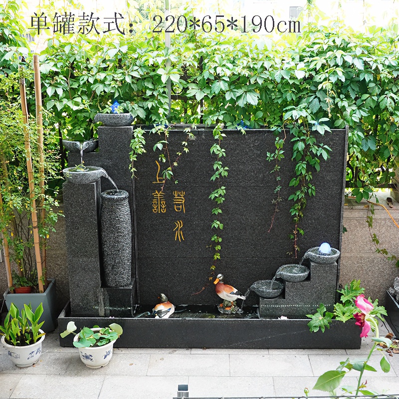 水幕墙流水屏风流水墙大型户外庭院照壁流水石文化石喷泉水景摆件