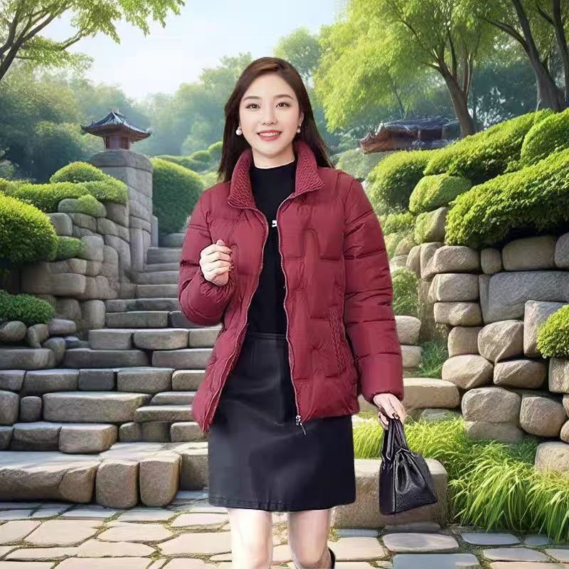 外套女装短款时尚百搭保暖立领冬季显瘦休闲女士宽松修身加厚韩版