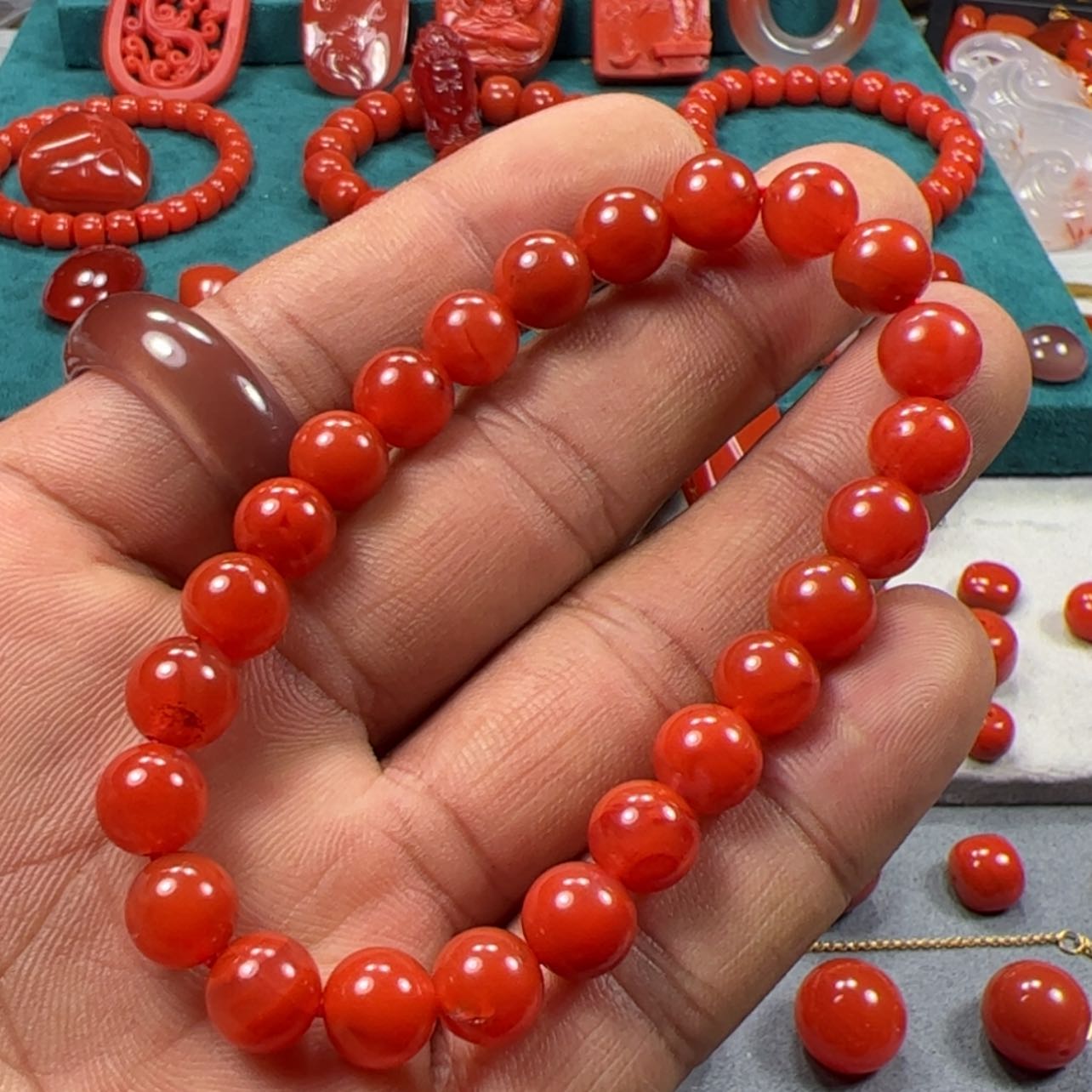 【闪购商品】南红玛瑙单圈未镶嵌用****8