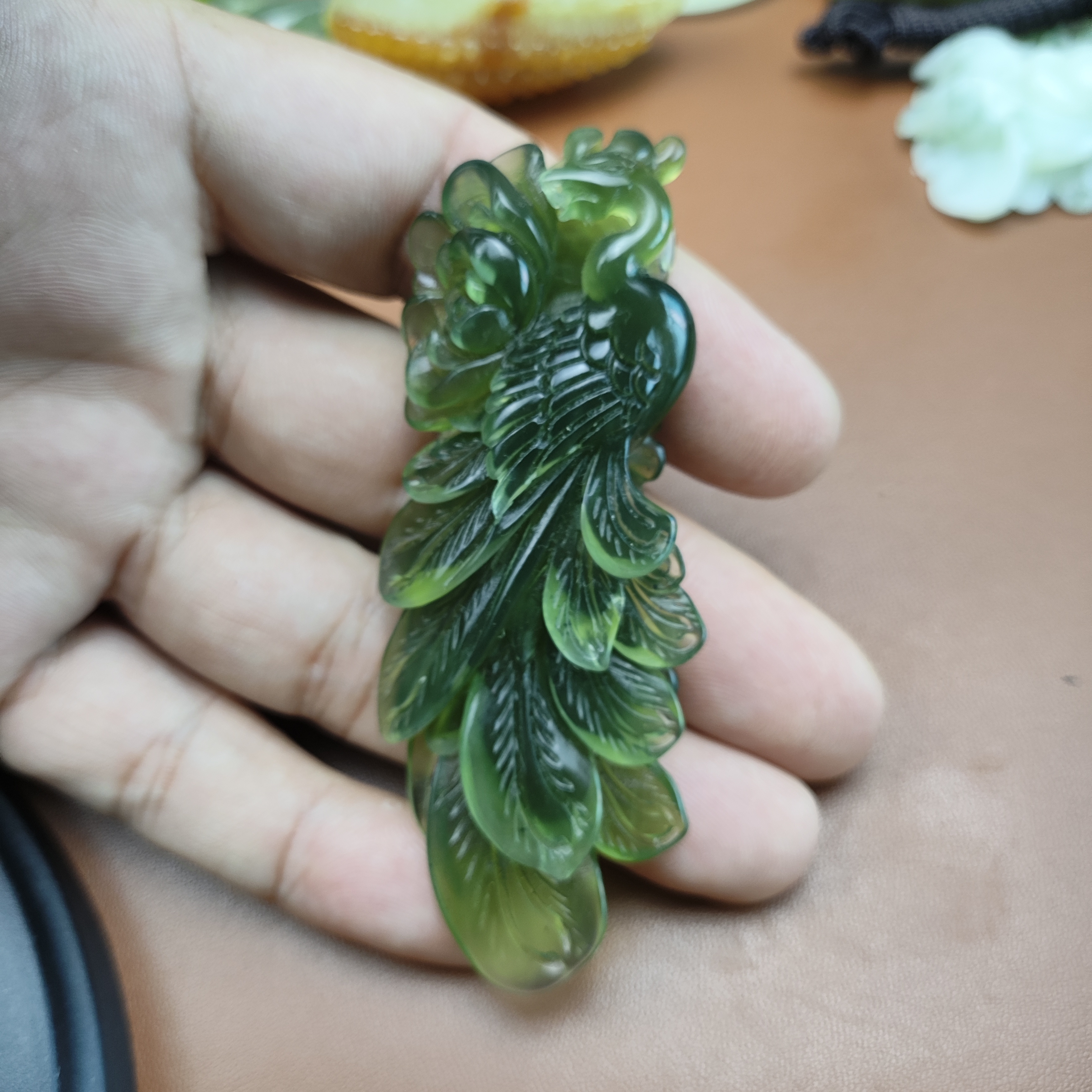 女款挂件绿色凤凰