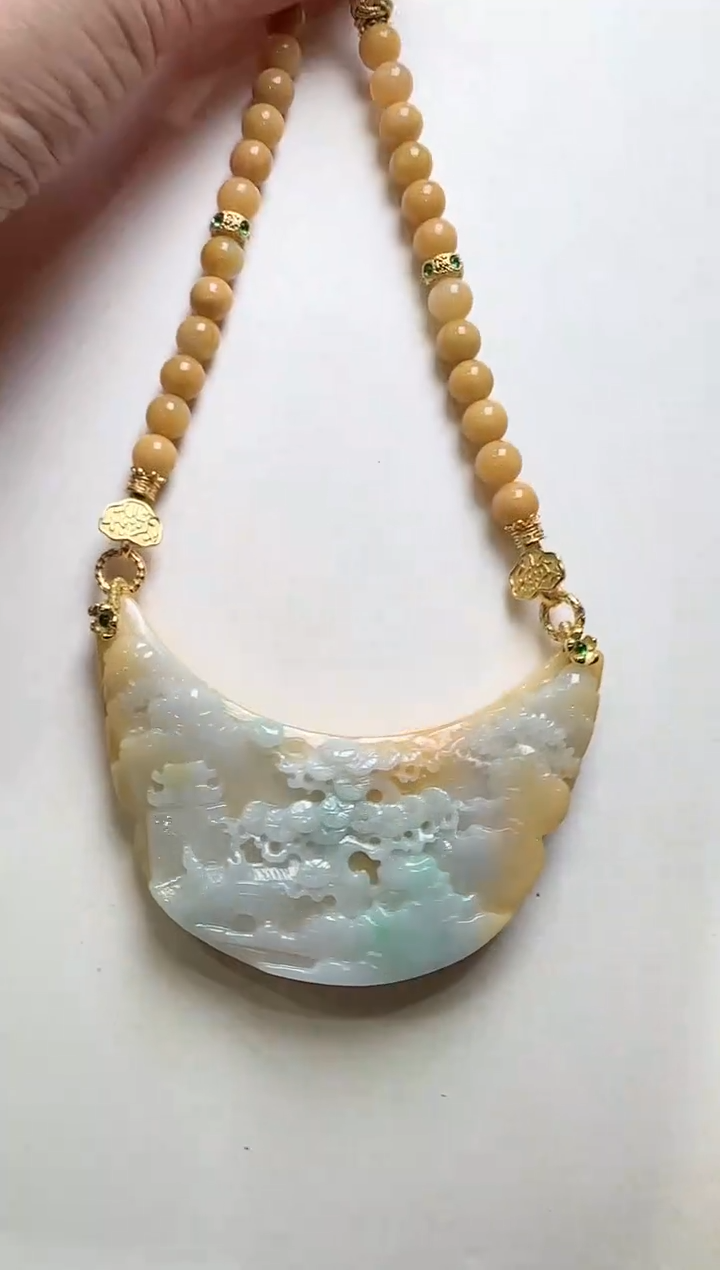 【闪购商品】翡翠颈饰未镶嵌国风