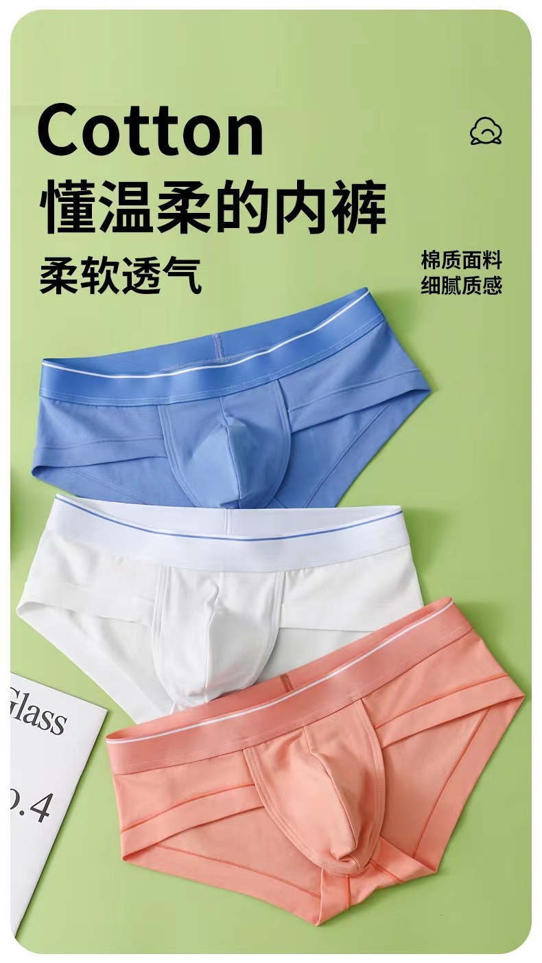 男士底裤三角短裤透气低腰款