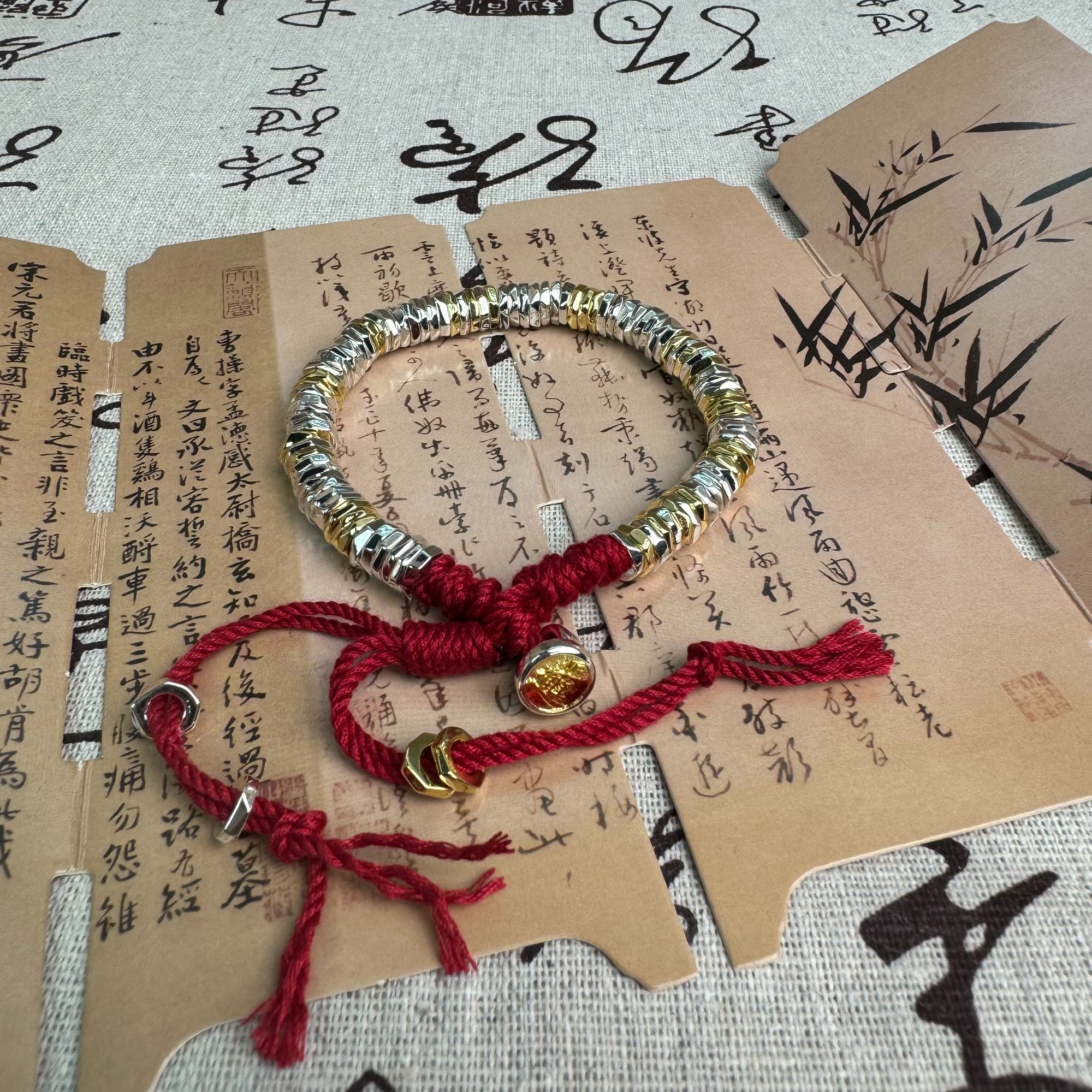 足银手链 【AX002】36g 足银999.9流金岁月碎银几两盘缠手串百搭