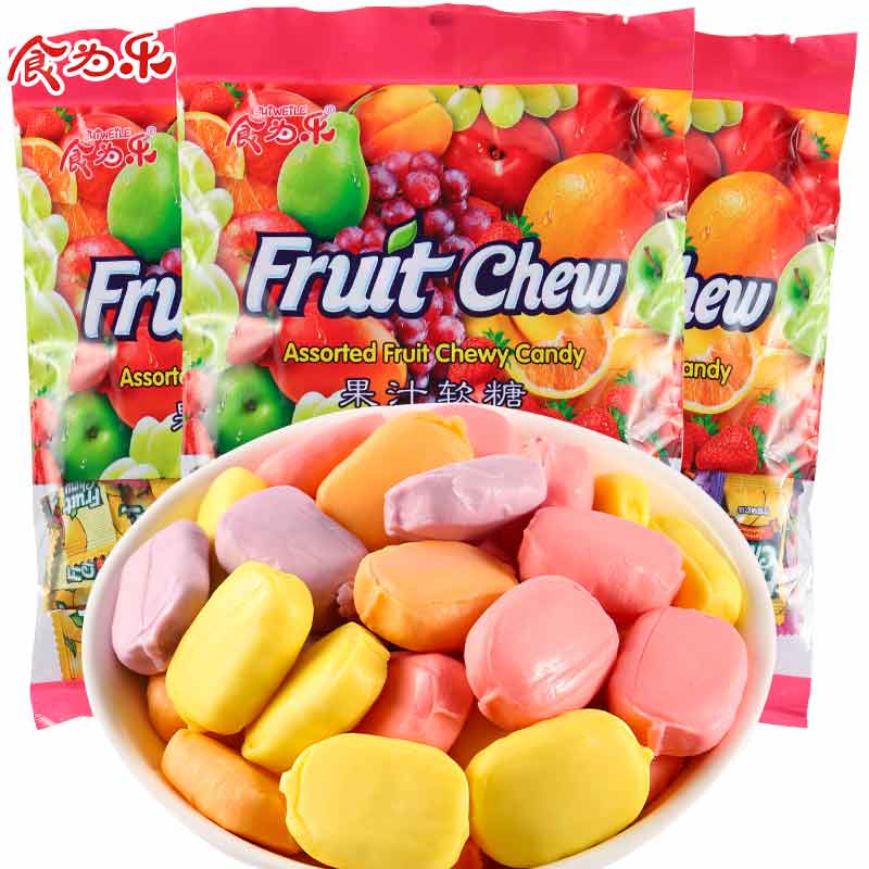 食为乐果汁软糖混合棉花糖果琥珀二宝二宝糖好吃大人糖德国