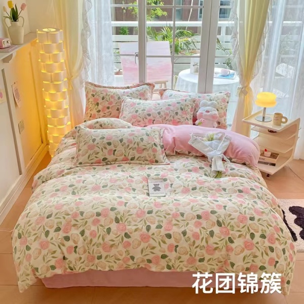 【晴美】牛奶绒印花款四件套