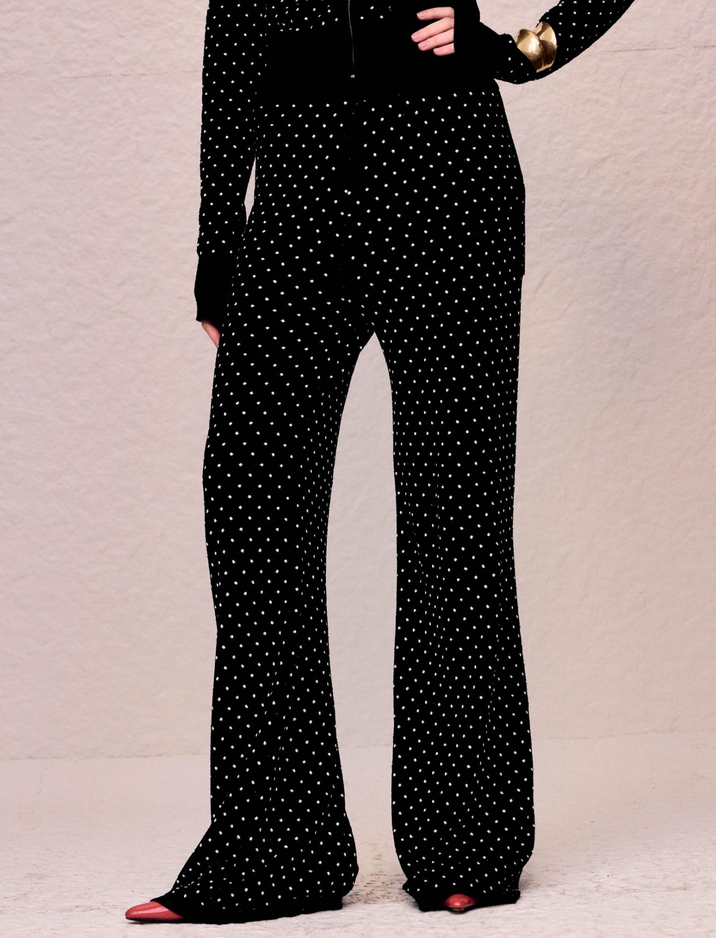 【顾文婷推荐】YOUWEI有尾 雪尼尔波点长裤 Y5424311