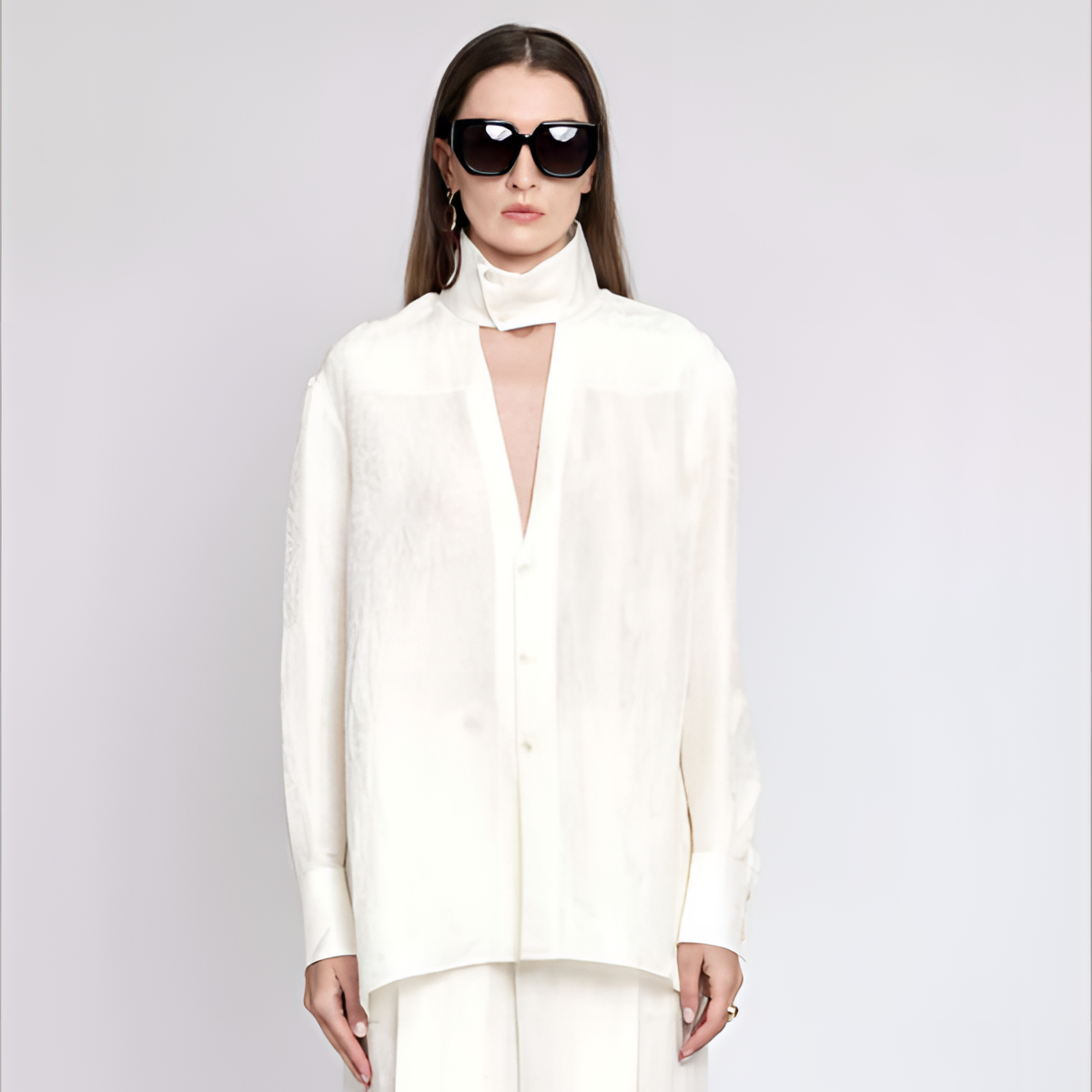 ELVIS.CHEUNG蒋云 中式提花丝麻高领廓形夹克 K2J04051BA