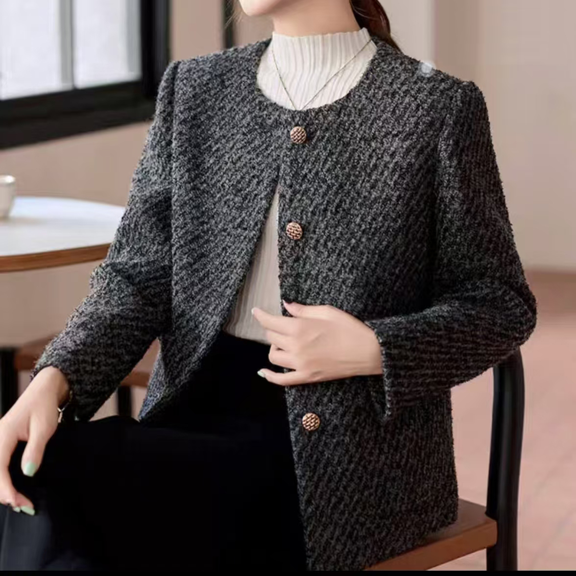 女士法式小香风外套休闲重工高级时尚百搭气质休闲  2430