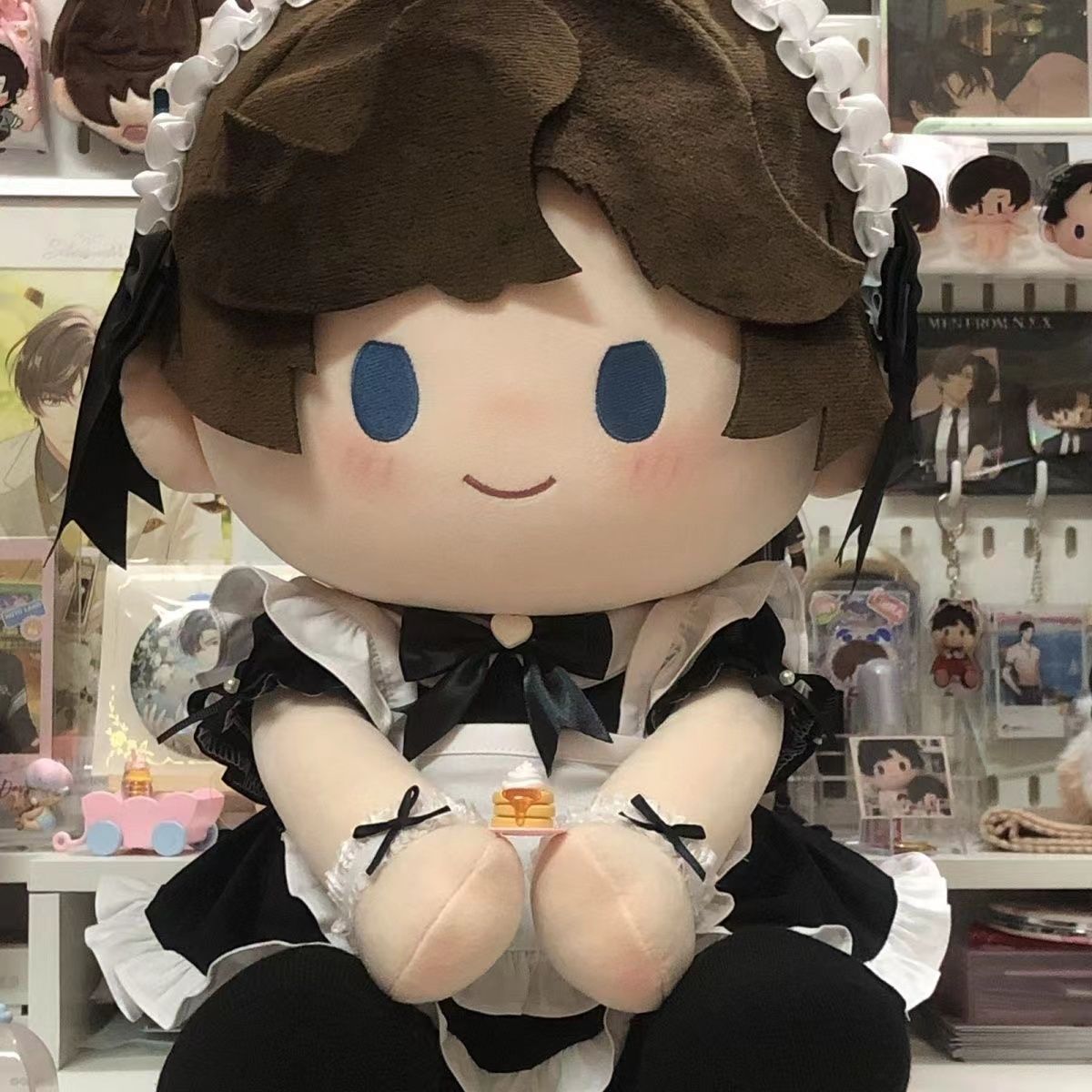 40cm坐姿娃衣一番赏坐体通穿棉花娃娃女仆装男娃女娃衣服着替套装