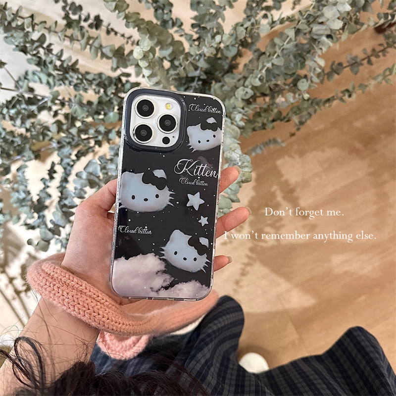 ins卡通可爱猫咪适用iPhone15promax苹果14手机壳13新款12防摔