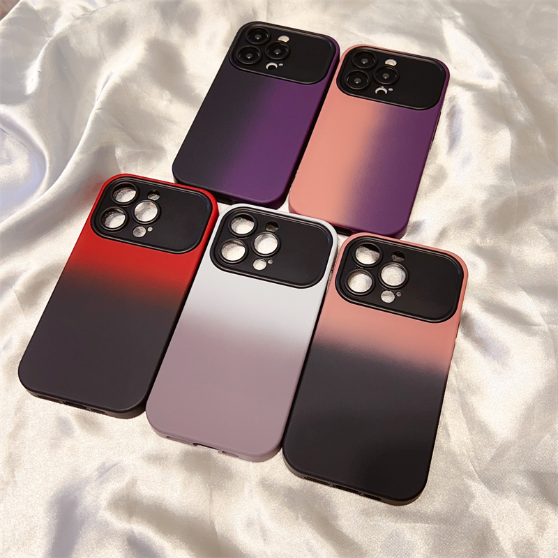 适用苹果系列iPhone14ins简约渐变13pm双色二合一12p新款11手机壳