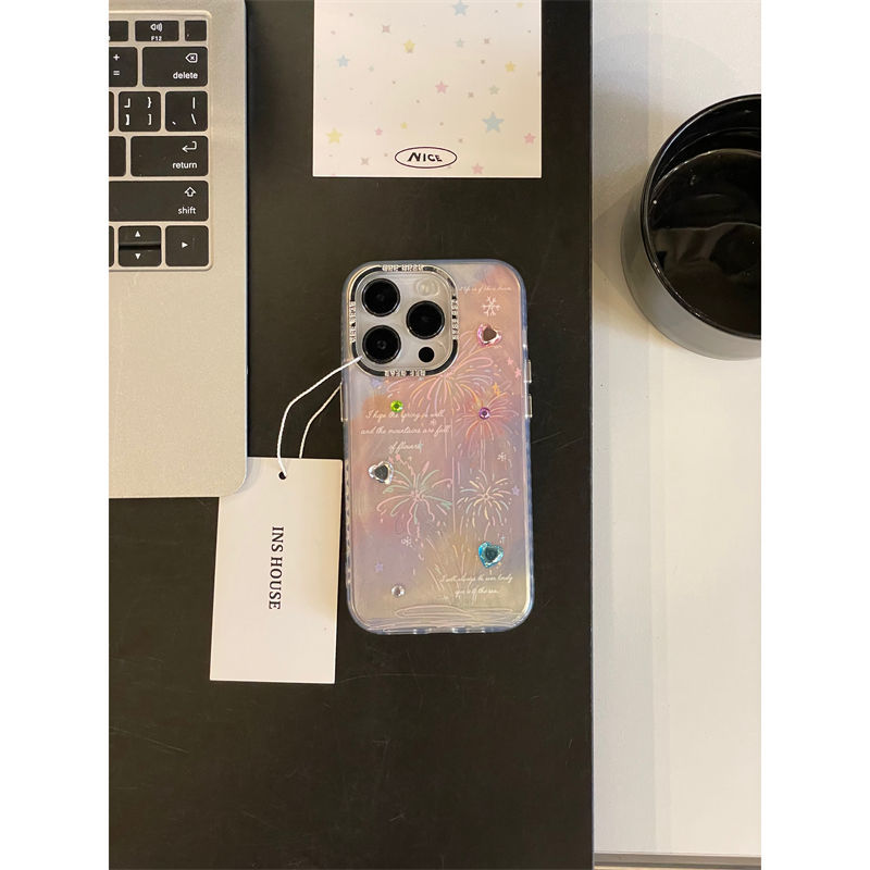 适用苹果系列iPhone15日韩14p梦幻烟花贝壳纹13pro新款12手机壳