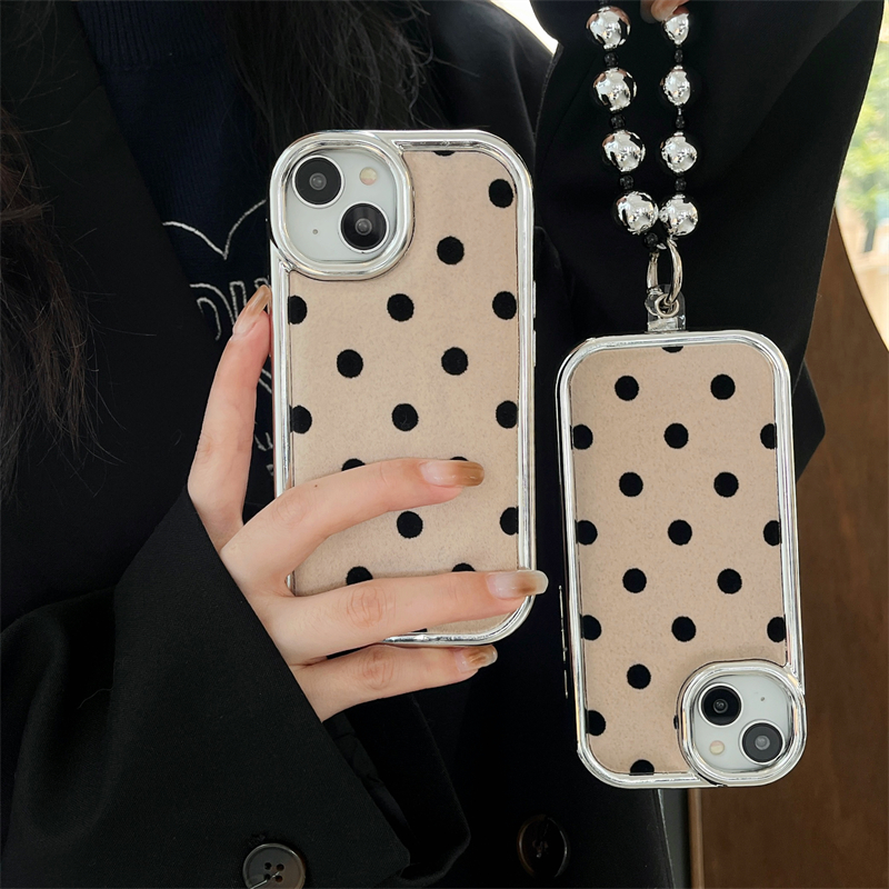 适用苹果系列iPhone15个性创意14pro电镀波点13pro新款11手机壳