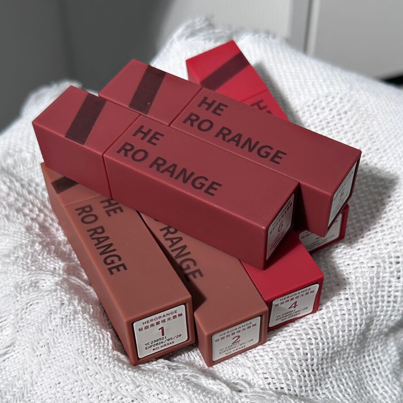 HERORANGE~轻甜雨雾哑光唇釉雾面丝绒不显唇纹日常显白平价口红泥