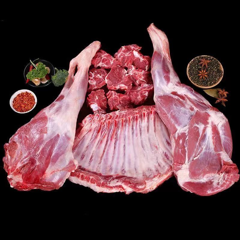 内蒙古原切散养羊肉现杀羔羊清真新鲜羊腿烧烤正宗羊排食材羊蝎子