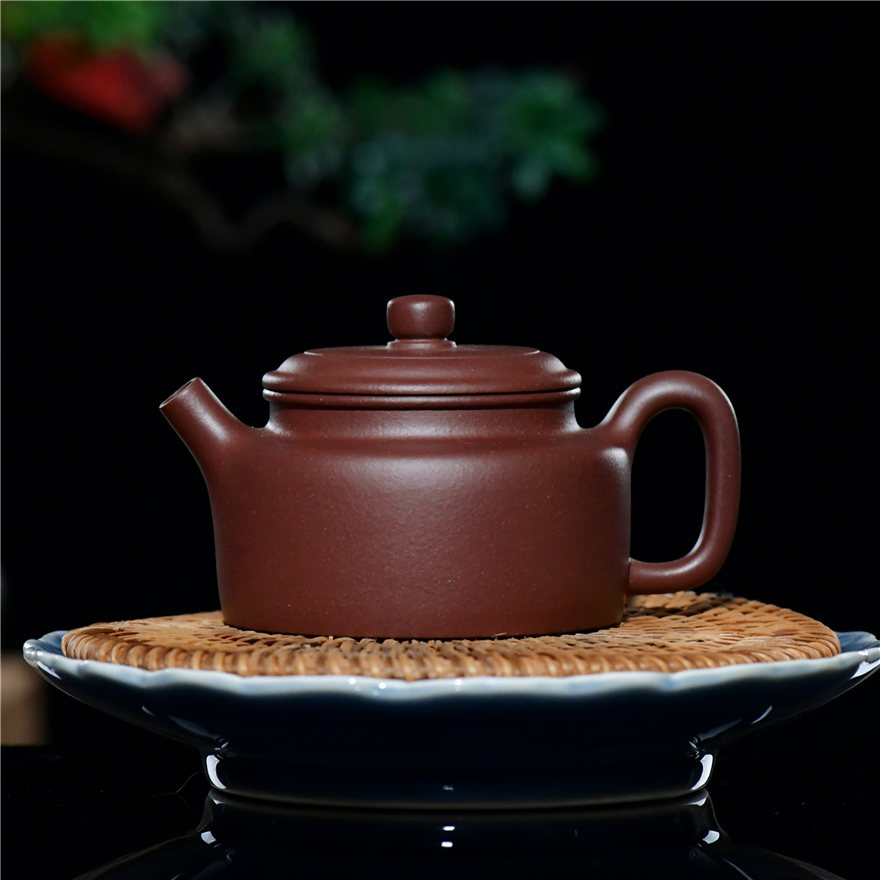 德钟 原矿紫泥 约160CC 内推孔出水 宜兴手工紫砂壶茶壶茶具