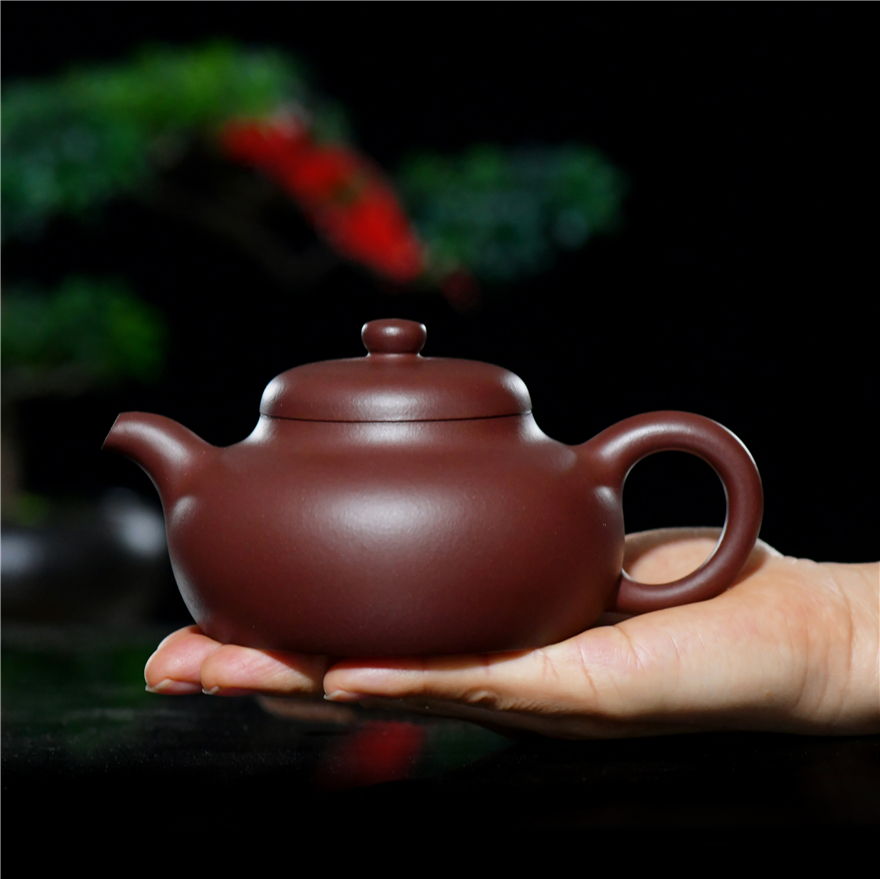 润玉 原矿紫泥 280CC 内推孔出水 宜兴手工紫砂壶茶壶茶具