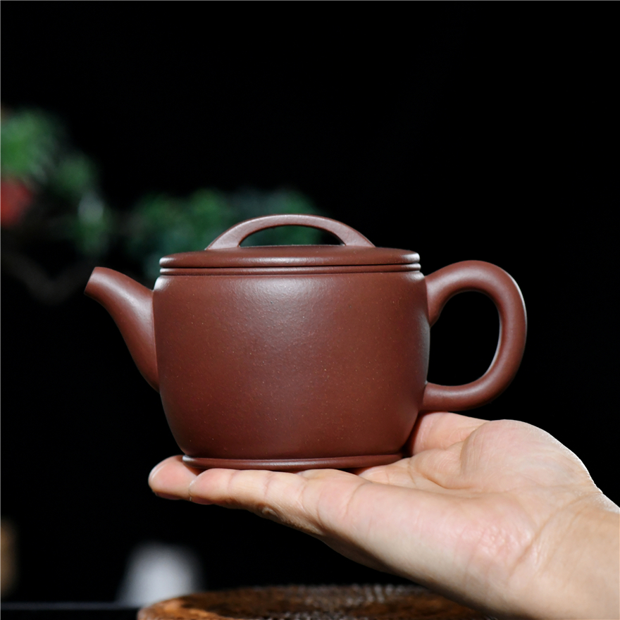 汉瓦 原矿紫泥 290CC 内推孔出水 宜兴手工紫砂壶茶壶茶具