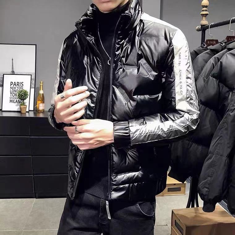 波司澄年新款羽绒服男士短款冬季装潮流立领时尚亮面轻薄外套潮牌