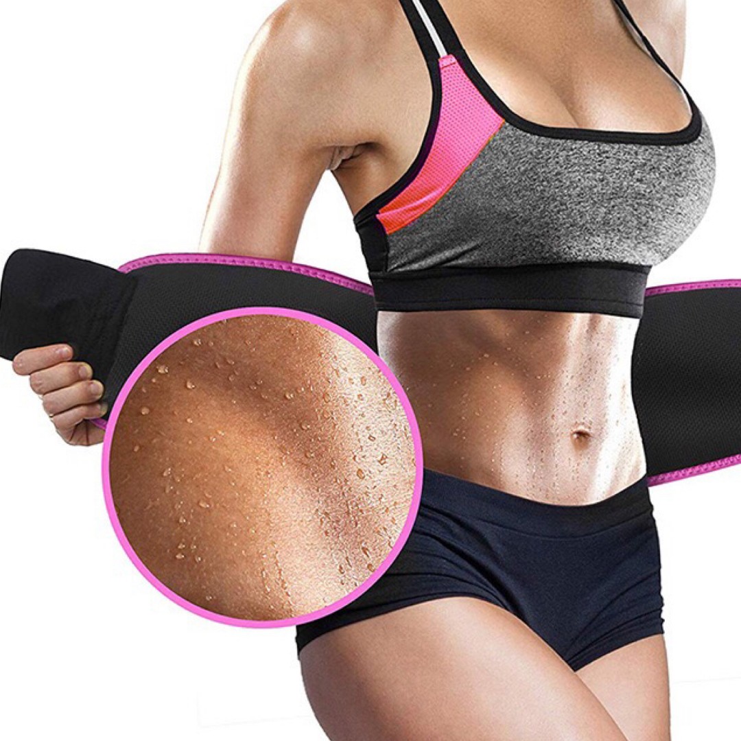 运动暴汗护腰包边设计不卷边瑜伽健身跑步训练