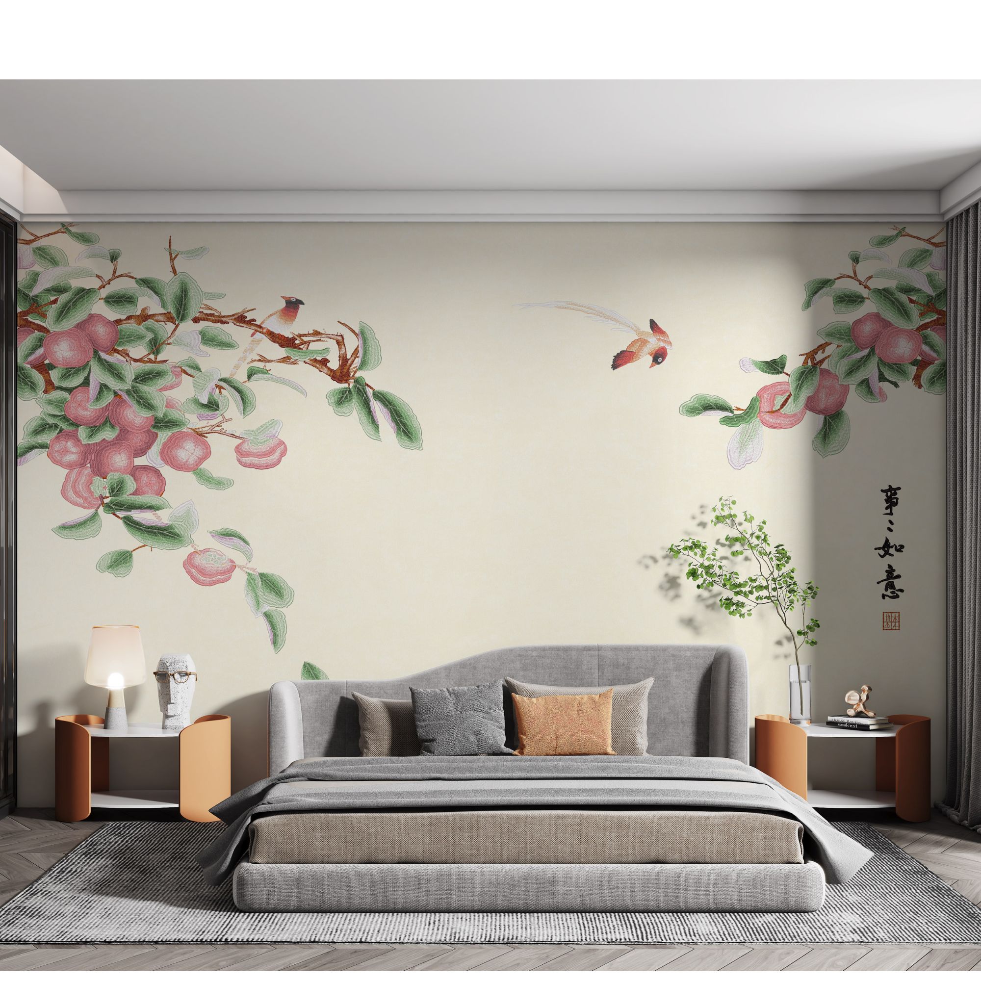 事事如意 沙发背景墙电视机背景墙 卧室背景墙 餐厅背景墙