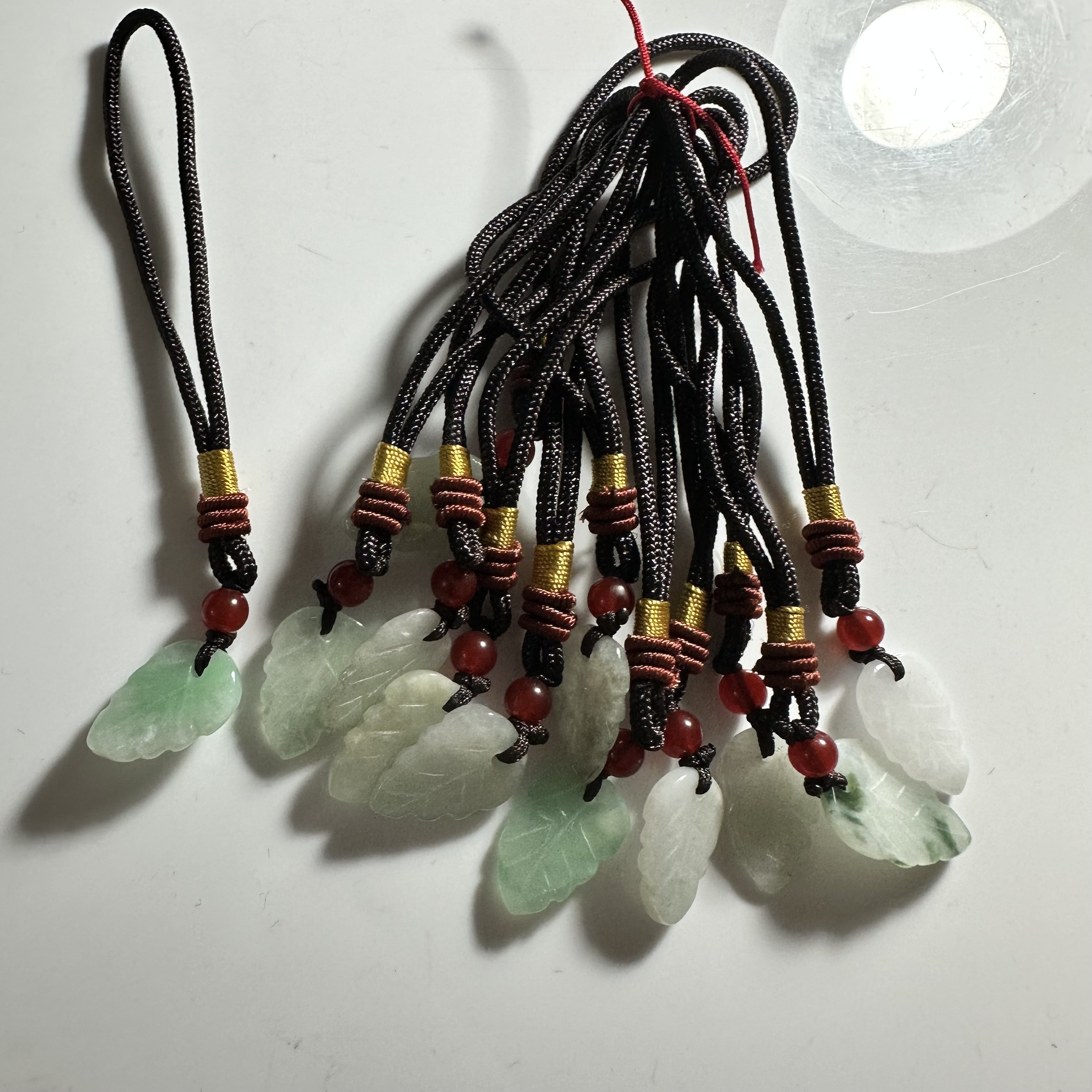 天然翡翠叶子吊坠时尚百搭（多样性发其中之一）古风精美民族风车挂