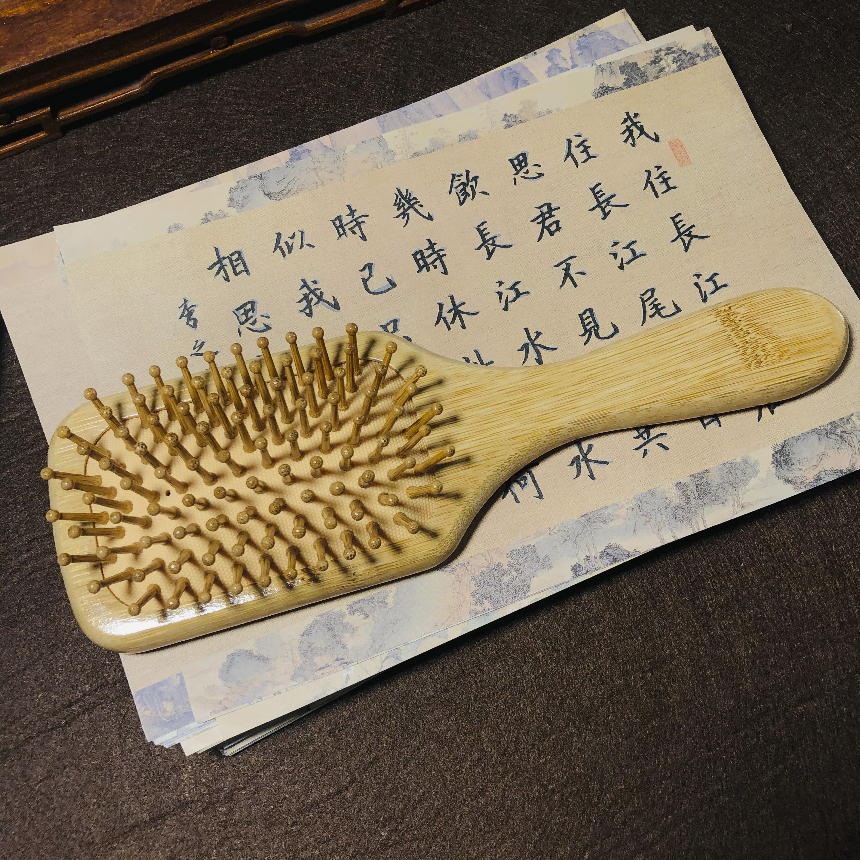 小娟珠宝 把件生活实用木梳子把件 5707