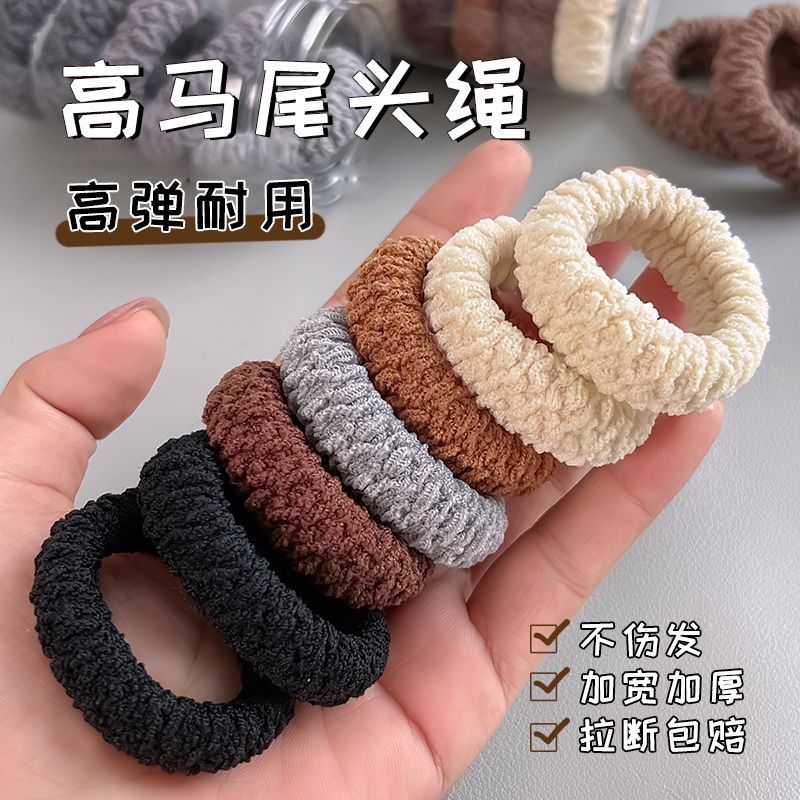 可爱头绳高弹力皮筋扎头发绳加厚加粗发圈皮套高马尾丸子头饰发饰