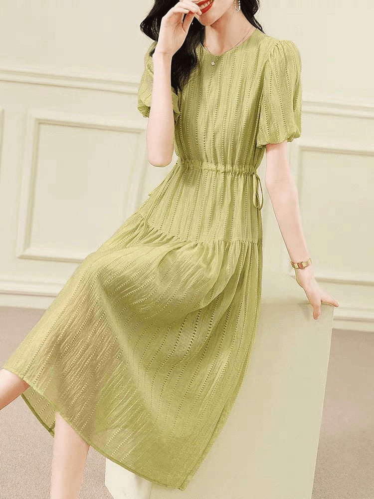 L南油夏季法式优雅气质时尚休闲连衣裙LZ472