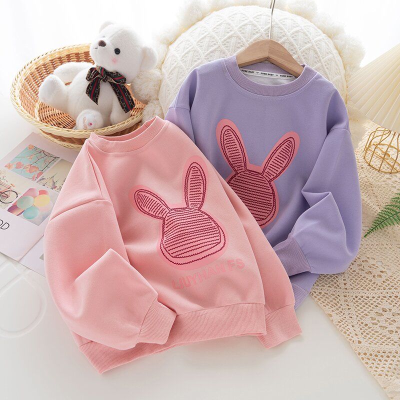 女童卫衣春秋2023新款儿童洋气春装上衣宝宝春季女孩网红套头衣服