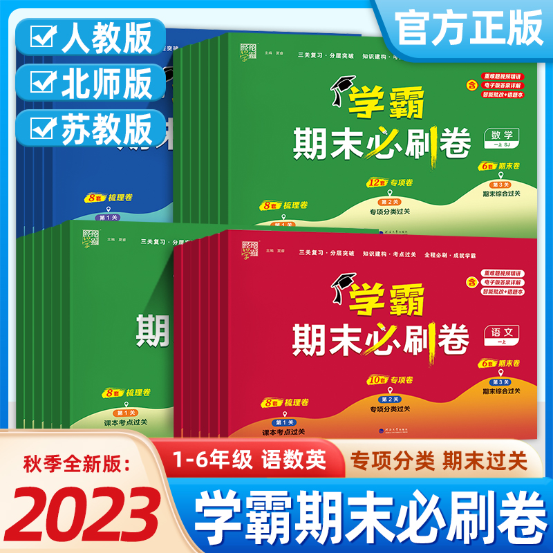 2024学霸期末必刷卷小学一二三四五六年级语数英全套练习专项训练