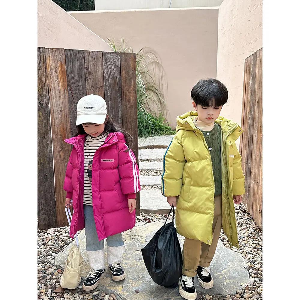 波司登冬季儿童羽绒服男女童过膝中大童宝宝加厚中长款洋气连帽外